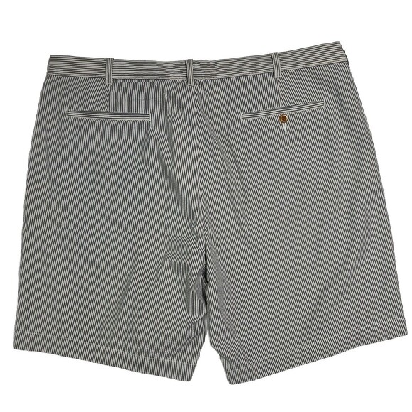 VINTAGE J. Crew Seersucker Shorts Mens 41 TAG 40 Chino Multi Flat Front Preppy - Picture 3 of 13